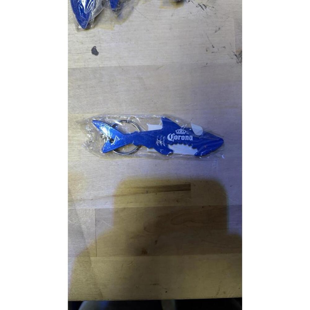 Corona Beer Blue‎ Metal SHARK Bottle Opener/Keychain NEW SEALED